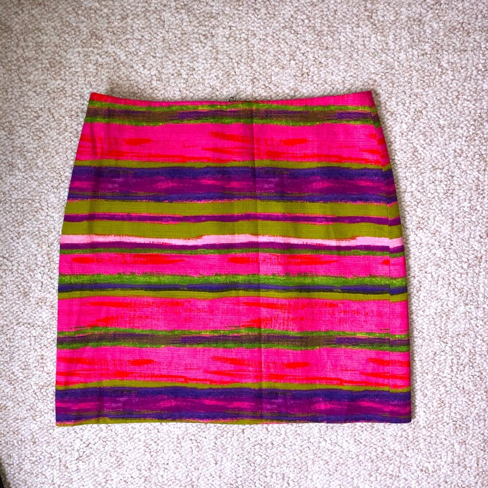 Ann Taylor Colorful Stripe Mini Skirt